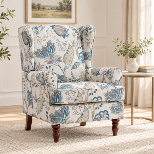 The Capri Floral Wingback Chair