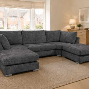 Wentworth U-Shape Sofa - Charcoal Grey