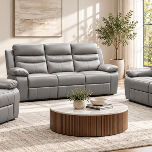 Scalpay Leather Reclining Suite