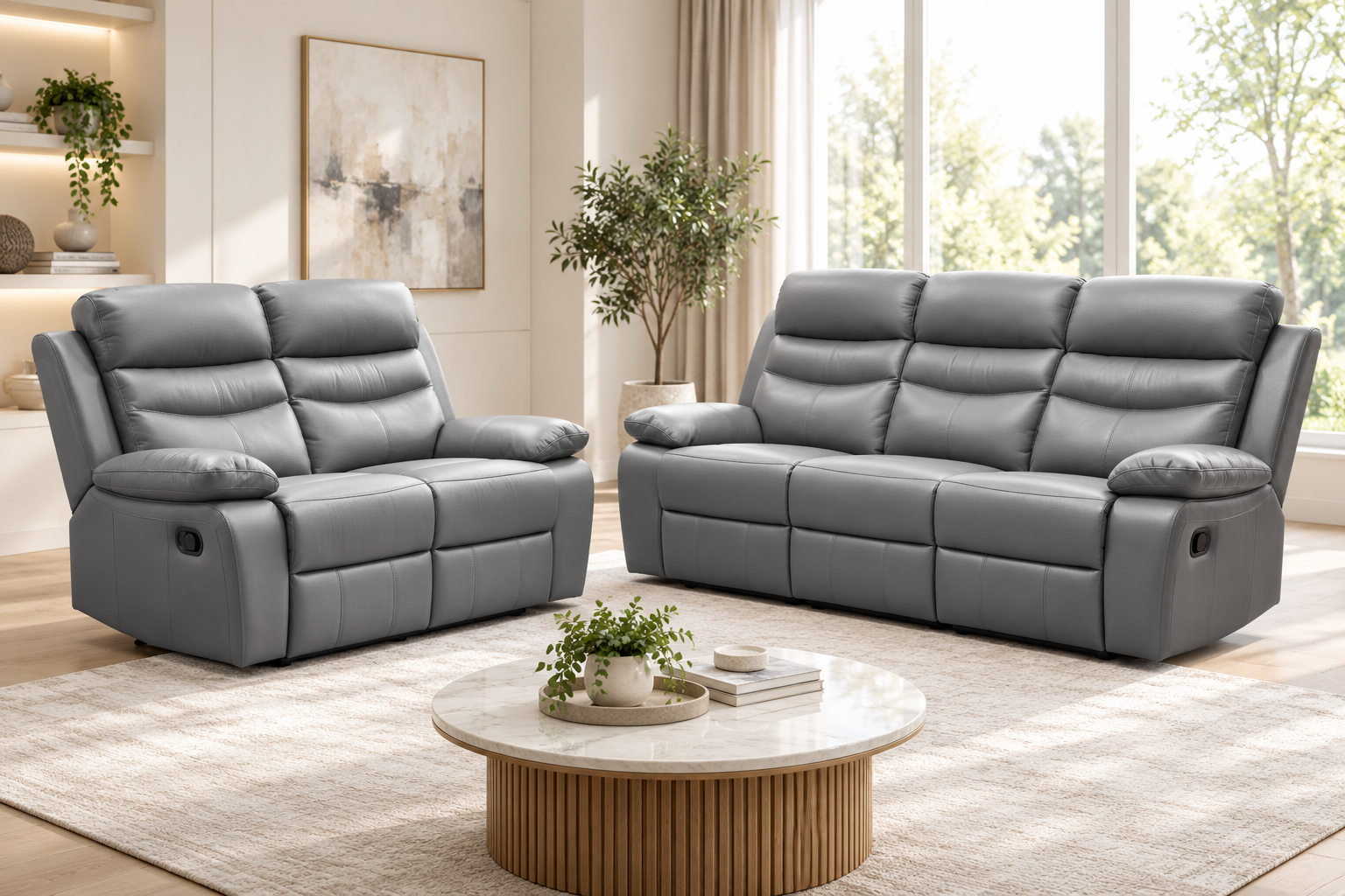 Scalpay Leather Reclining Suite - Image 5